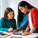 **

"Four fully clothed young girls, diverse ethnicities, are gathered around a table in a bright, modern studio. They are designing clothes and accessories with fabrics and tablets. The studio is colorful and filled with art supplies. Emphasis on friendship and collaboration. Safe for work, appropriate content, family-friendly, professional illustration, perfect anatomy, well-formed hands, natural proportions, modest clothing, soft lighting."

**